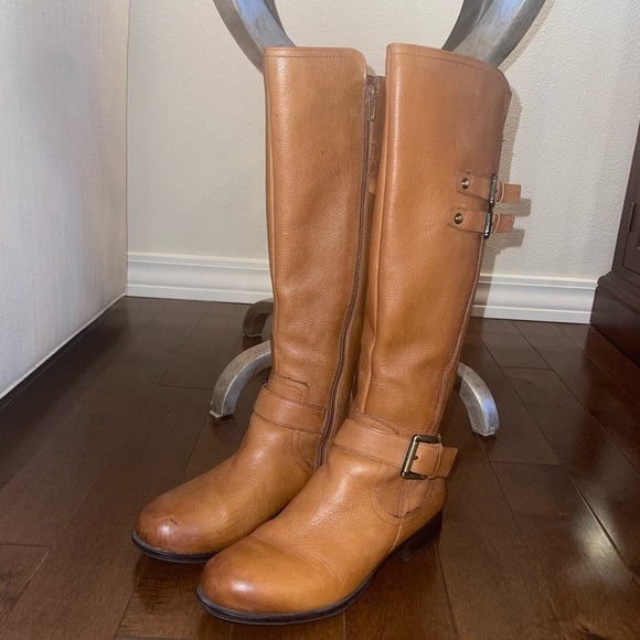 Naturalizer Jessie Tall Leather Buckle Equestrian Riding Boots - Picture 6 of 16